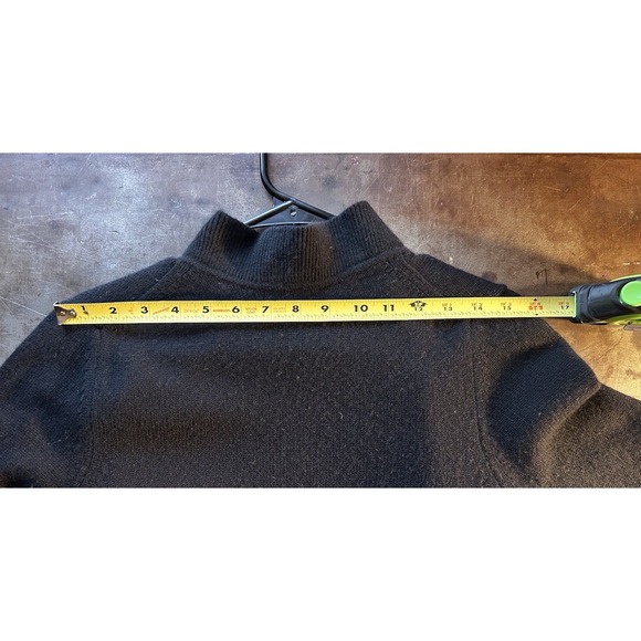 Saffron Womens Black Cashmere Open Front Cardigan Sweater Ruffles Size XS - Picture 8 of 8